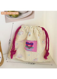 Cute Cartoon Drawstring Foam Organizer Travel Pouch 1# bow kitten yellow bottom drawstring small bag