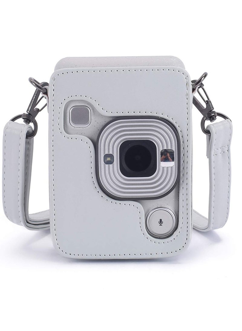 Y&D - Case for Instax Mini Liplay Hybrid Instant Camera and Printer , Soft Shockproof with Detachable/Adjustable Shoulder Strap Fujifilm (Smoke Grey) - Image 1