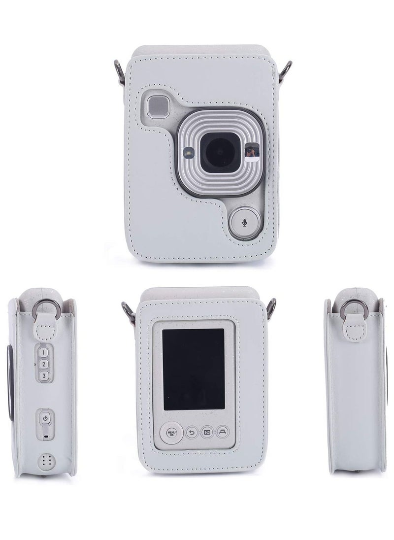 Y&D - Case for Instax Mini Liplay Hybrid Instant Camera and Printer , Soft Shockproof with Detachable/Adjustable Shoulder Strap Fujifilm (Smoke Grey) - Image 1