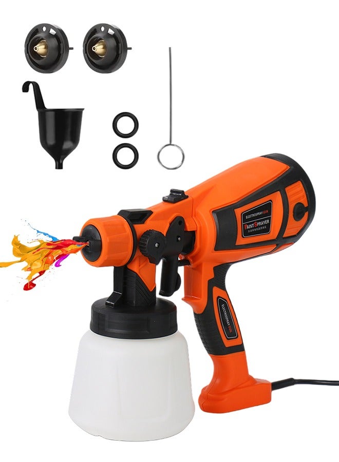 سبا لوكستيك رشاش طلاء، مسدس رش طلاء كهربائي عالي الطاقة 650 وات، 6 فوهات نحاسية و3 أنماط رش، رشاشات طلاء للديكور الداخلي والخارجي للمنزل، الأثاث، الخزائن، السياج، الأبواب، الجدران - Image 1