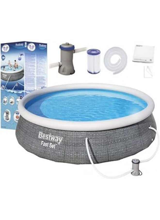 Bestway Bestway Fast Set Family Pool 396x84cm with Filter & Pump | Easy Setup & Deep Design  - Image 2