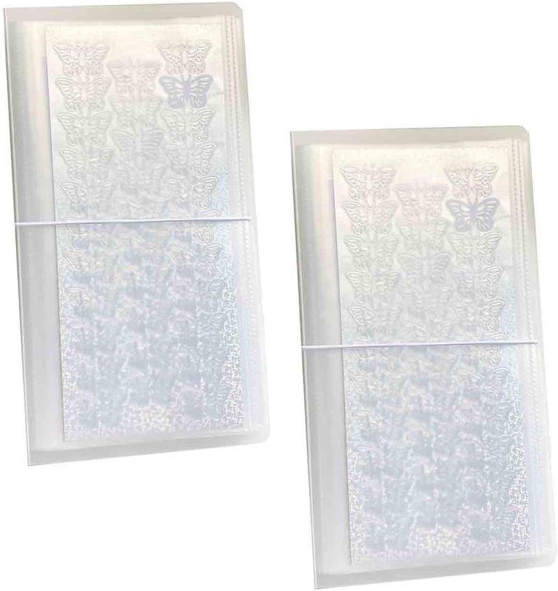 YOAVIP 4.8 x 9.6 Large Clear Storage Book for Planner Scrapbook Stickers Organizer Binder 50 Page (2 Pack) - Image 1