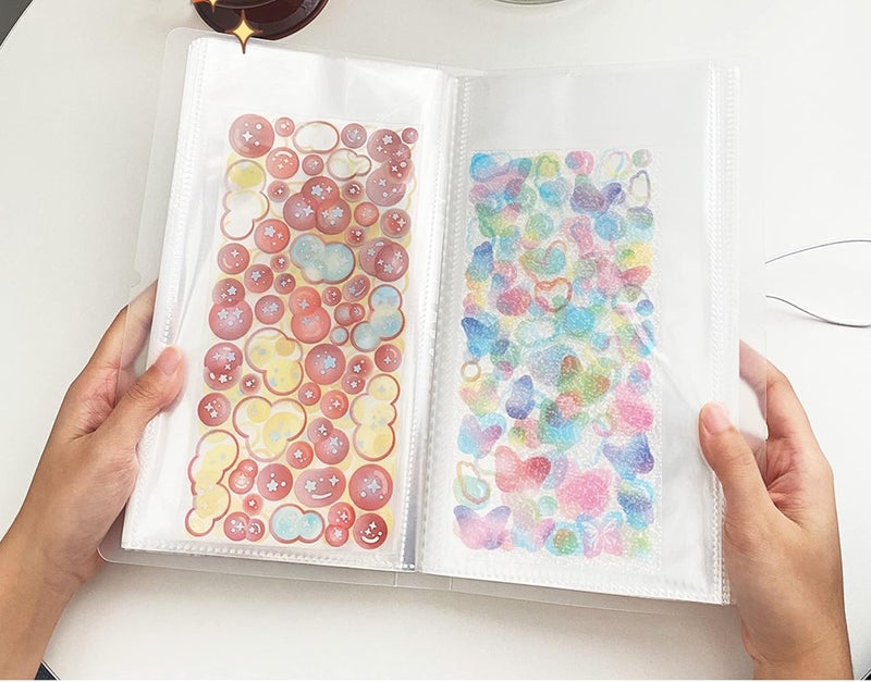 YOAVIP 4.8 x 9.6 Large Clear Storage Book for Planner Scrapbook Stickers Organizer Binder 50 Page (2 Pack) - Image 3
