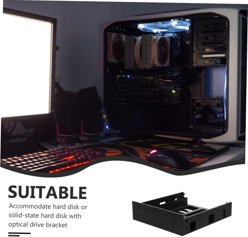 Front Bay Adapter Mounting Bracket for Sturdy for Optical Drive Bay Installation Heat-Resistant Static Hard Disk Holder - Image 3