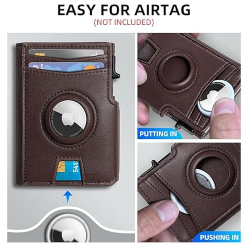Credit Card Holder Pop Up RFID for daily commute, aluminum alloy, matte black, smart slim pop-up mechanism with magnetic closure and RFID blocking - Image 5