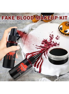 Halloween Fake Blood Makeup Kit,Includes Fake Blood Spray,Dripping Blood,Coagulated Blood,Stippling Sponge,Washable Fake Blood For Clothes Face Mouth Vampire Zombie Cosplay Makeup Paint - pzsku/ZBD2DC536C9F49B95FAFFZ/45/_/1733729681/4b567a16-b342-4d80-bf85-56fcb429faa8