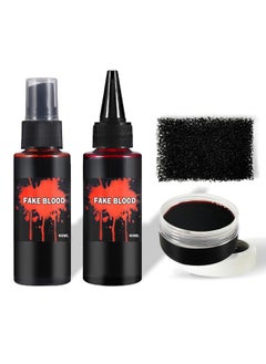 Halloween Fake Blood Makeup Kit,Includes Fake Blood Spray,Dripping Blood,Coagulated Blood,Stippling Sponge,Washable Fake Blood For Clothes Face Mouth Vampire Zombie Cosplay Makeup Paint - pzsku/ZBD2DC536C9F49B95FAFFZ/45/_/1733729693/c256c4a0-0524-4e65-88f7-befc65078f06