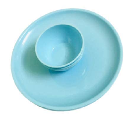 Everbuy 6 Plate & 6 Bowls for Breakfast | Lunch | Dinner Plates | Round Shape | Blue Color - Image 5