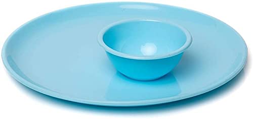 Everbuy 6 Plate & 6 Bowls for Breakfast | Lunch | Dinner Plates | Round Shape | Blue Color - Image 3