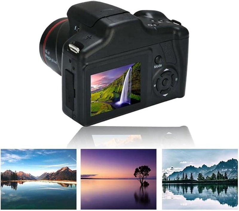 كاميرا مدونة فيديو محمولة تكبير رقمي 16x بدقة 1080 بكسل عالية الوضوح مضادة للاهتزاز للبث المباشر باللون الأسود - Image 5