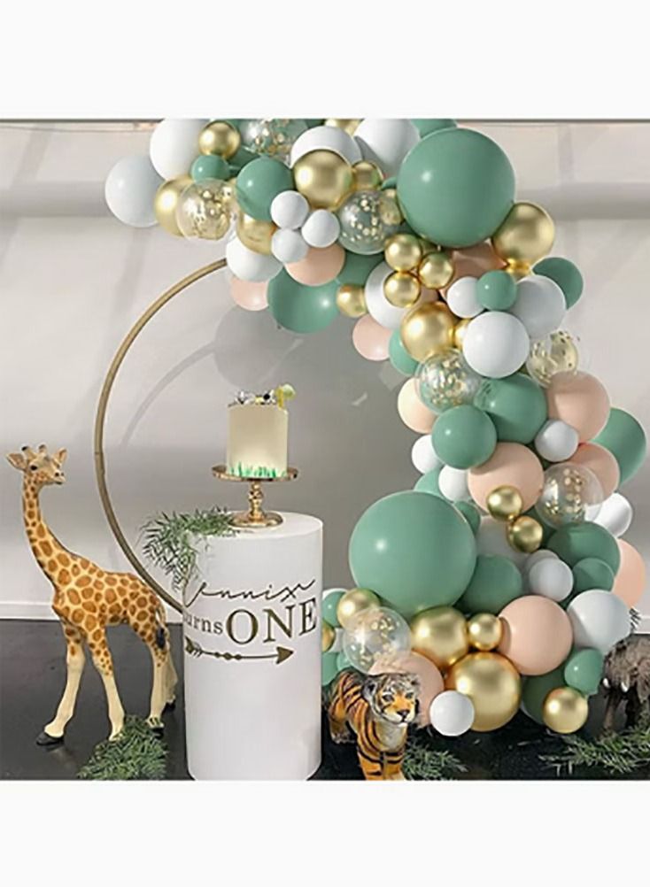 بيوينتي 117 قطعة خمر الأفوكادو الأخضر الذهب الأبيض اللاتكس بالون قوس مجموعة إكليل - مثالية للتخرج استحمام الطفل الزفاف عيد ميلاد العازبة الديكور خلفية - مناسبة للداخلية والخارج - Image 4