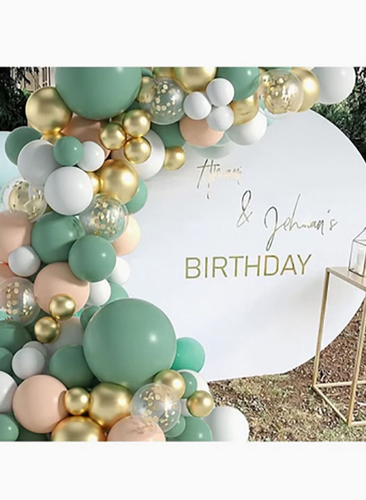 بيوينتي 117 قطعة خمر الأفوكادو الأخضر الذهب الأبيض اللاتكس بالون قوس مجموعة إكليل - مثالية للتخرج استحمام الطفل الزفاف عيد ميلاد العازبة الديكور خلفية - مناسبة للداخلية والخارج - Image 3
