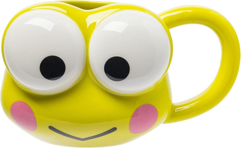 Silver Buffalo Sanrio Hello Kitty and Friends Keroppi Ceramic 3D Sculpted Mug 20 Ounces - Image 1