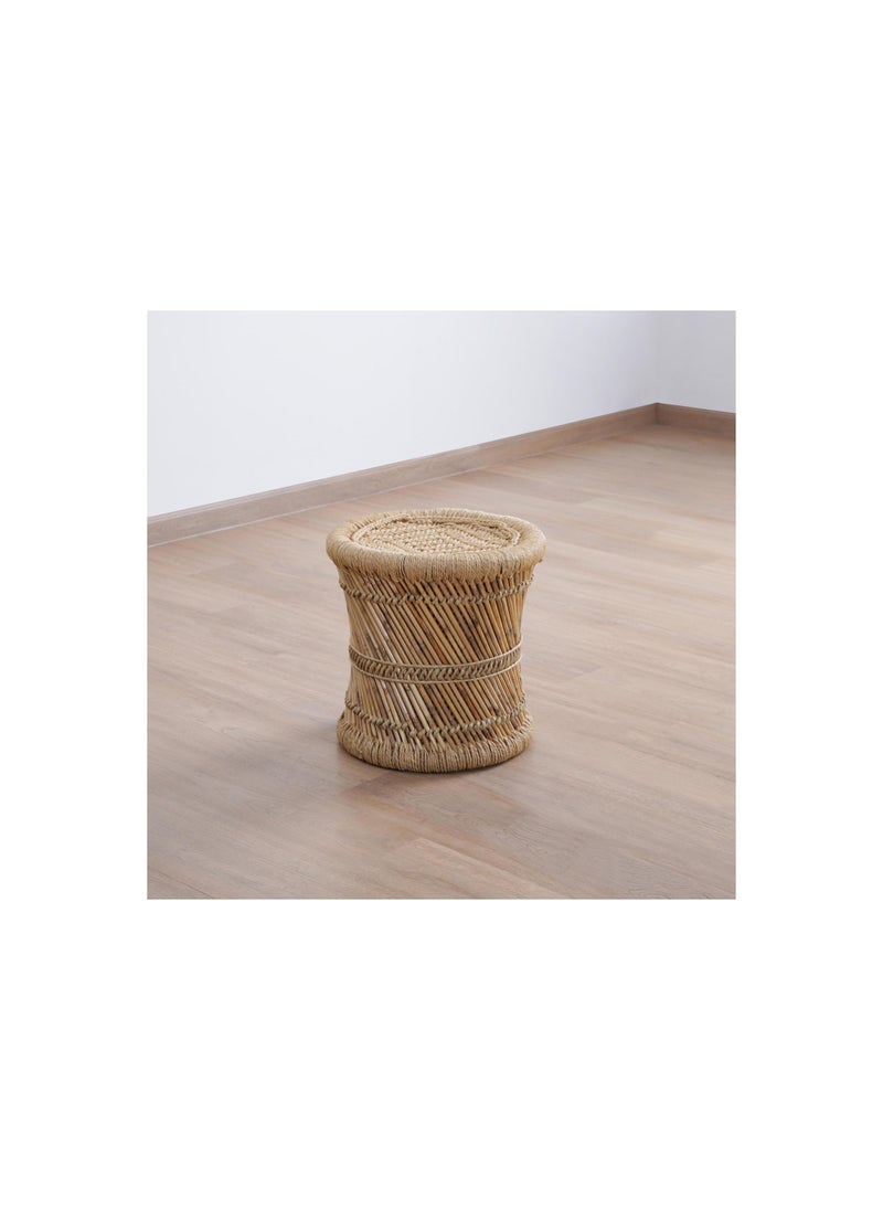 Pan Home Cottage Cane Mudha Natural 40x40x40cm - Image 1