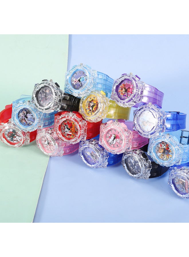 Spot Ice Princess Colorful Light Watch Fashion Creative Children's Watch Ultraman Luminous Watch-Color:Small Force - Image 4