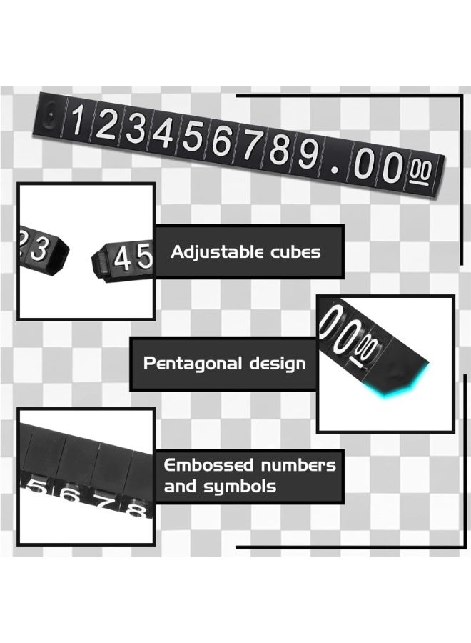 36PCS Price Display Cube Number Letter Price Cube Adjustable Price Tag Display Stand Label Pricing Label Stand Block Kit for Retail Shop Jewelry Price Display - Image 2