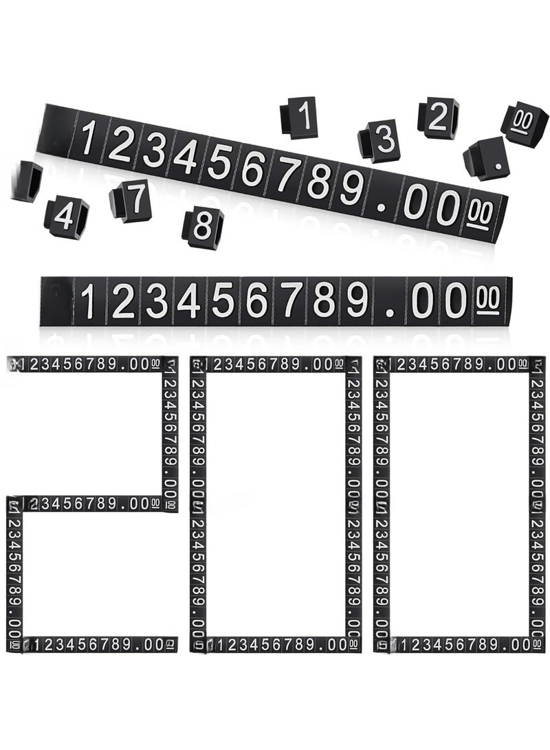 36PCS Price Display Cube Number Letter Price Cube Adjustable Price Tag Display Stand Label Pricing Label Stand Block Kit for Retail Shop Jewelry Price Display - Image 1
