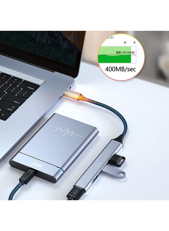 موزع منافذ USB 3.0 و 2.0 متعدد المنافذ - موسع منافذ رباعي لتوصيل منافذ متعددة للكمبيوتر - Image 4