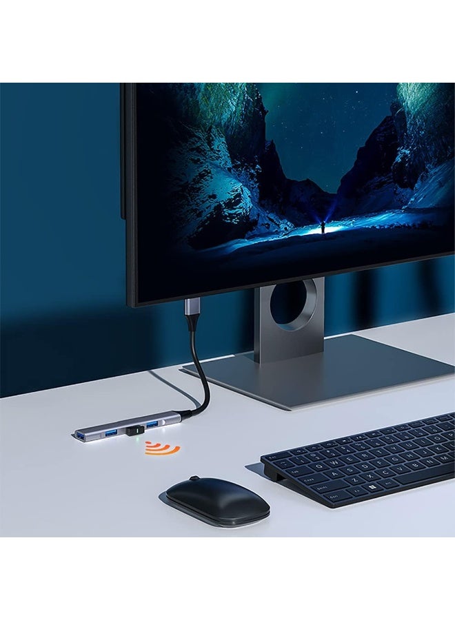 موزع منافذ USB 3.0 و 2.0 متعدد المنافذ - موسع منافذ رباعي لتوصيل منافذ متعددة للكمبيوتر - Image 5