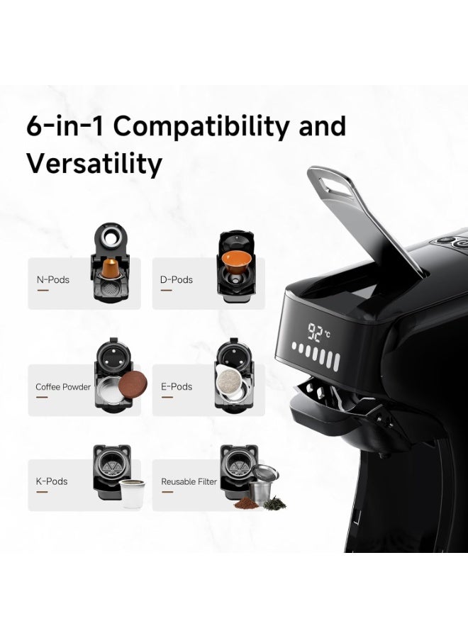 HIBREW H1B 6-in-1 Single Serve Pod Coffee Maker, 20 Bar Espresso Machine - Image 2