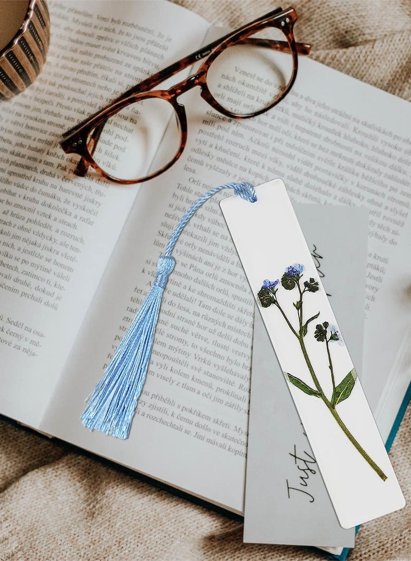 Zikra 100 Pcs Natural Forget Me Not Pressed Dried Flowers Dried Flower Real Dried Flowers for Resin Jewelry Candle Card Making Nail Art Flowers DIY Home Decoration for Indoor Outdoor Garden Porch Window - Image 5