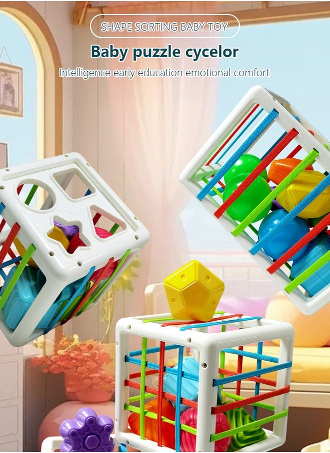 Occuwzz - Montessori Toys for Babies 3 Months, Sensory Toys Shape Sorter | Toddler Developmental Learning Toys, Colorful Textured Balls - Image 1