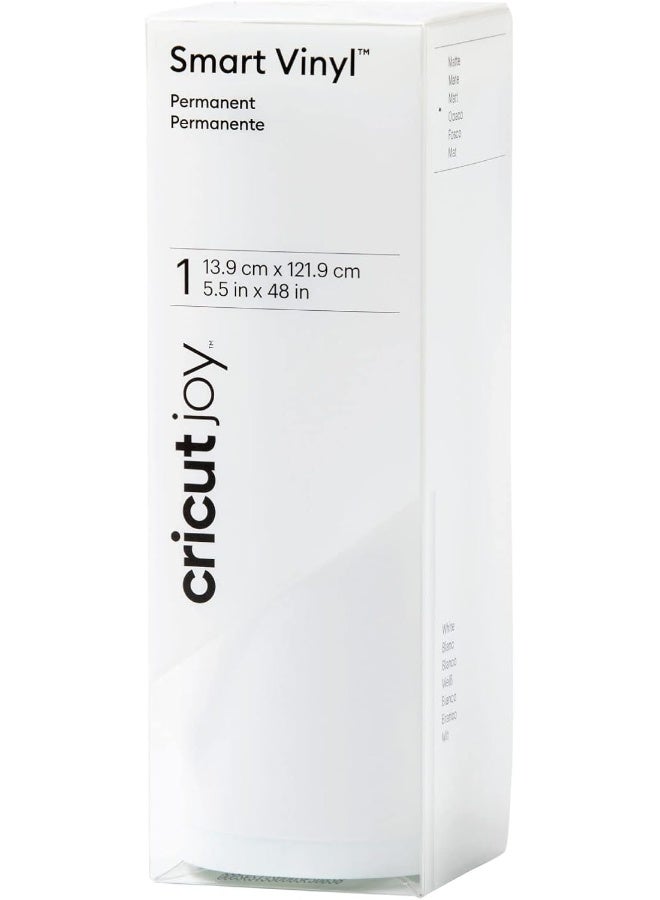 Cricut فينيل مات دائم ذكي (5.5 إنش × 48 إنش أبيض) لجهاز جوي - Image 1