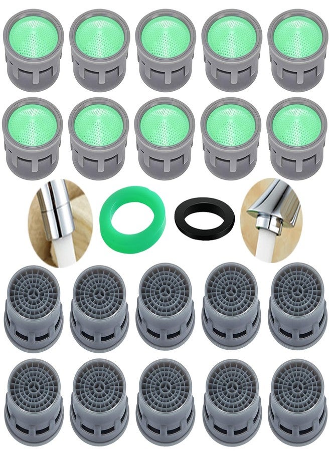 BOETOADG Faucet Aerator, 1.5 GPM Flow Restrictor Plug-in Faucet Aerator Replacement Parts for Bathroom or Kitchen (Green 20 Pieces) - Image 1