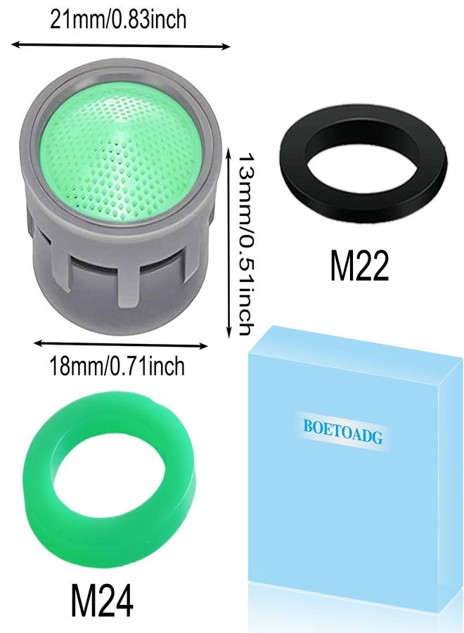 BOETOADG Faucet Aerator, 1.5 GPM Flow Restrictor Plug-in Faucet Aerator Replacement Parts for Bathroom or Kitchen (Green 20 Pieces) - Image 2