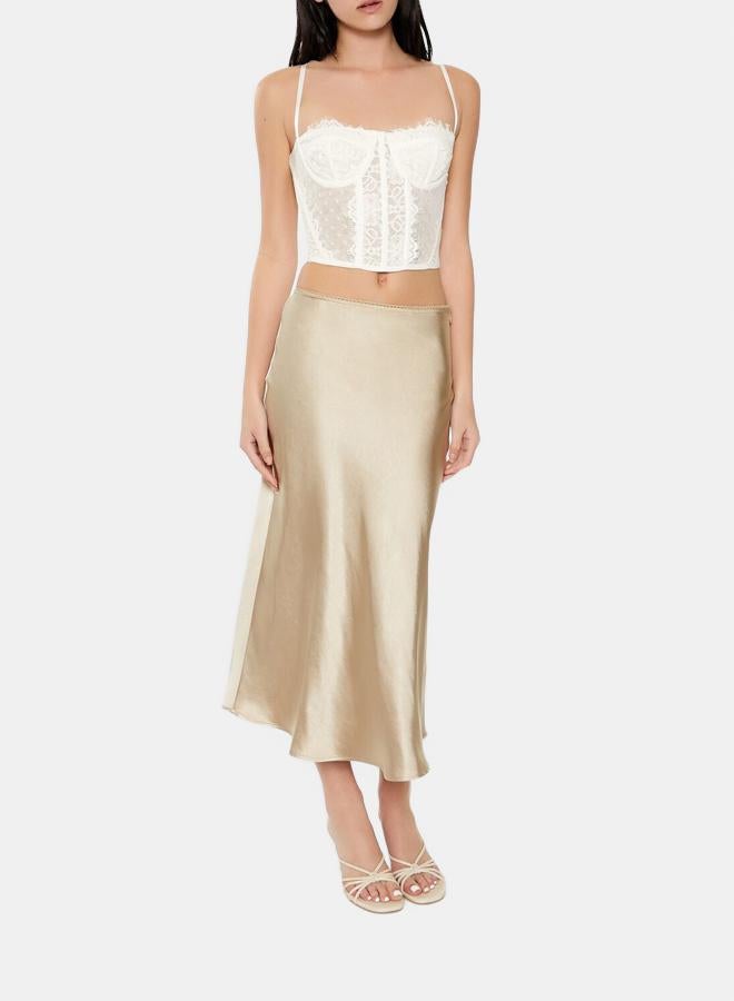 FOREVER 21 Satin Slip Midi Skirt  - Image 2