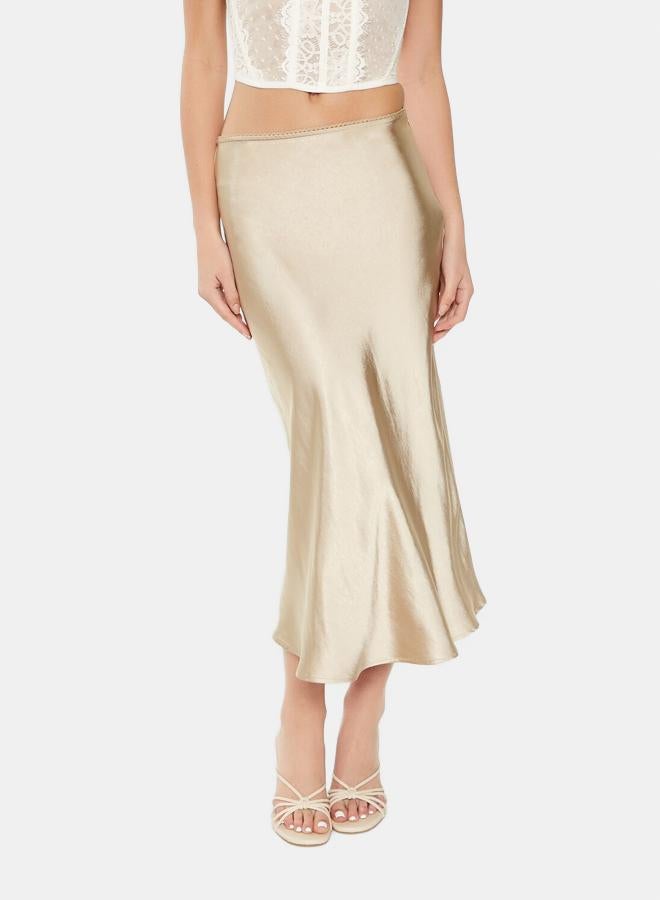 FOREVER 21 Satin Slip Midi Skirt  - Image 1
