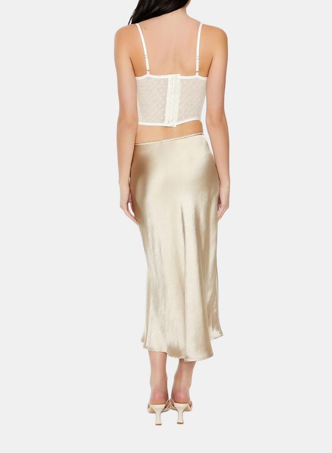 FOREVER 21 Satin Slip Midi Skirt  - Image 3