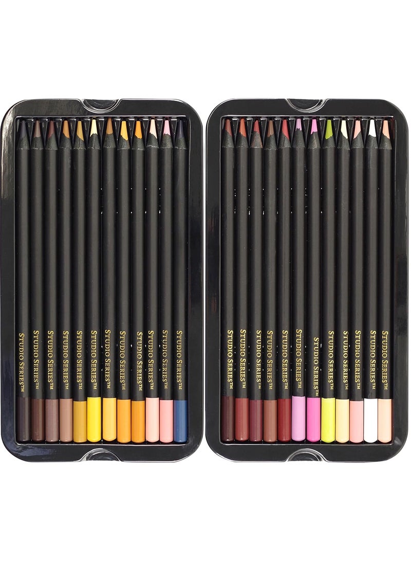 Peter Pauper Press Skin Tone Colored Pencils (24 soft core, high pigment pencils for skin tones and faces)  - Image 3