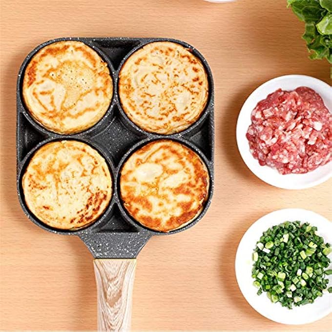 Unity Multi Egg Frying Pan NonStick With 4 Holes Fried Poached Egg Burger Steak Pan Breakfast Skillet Cooker For Home Kitchen Cooking Tool - Image 4