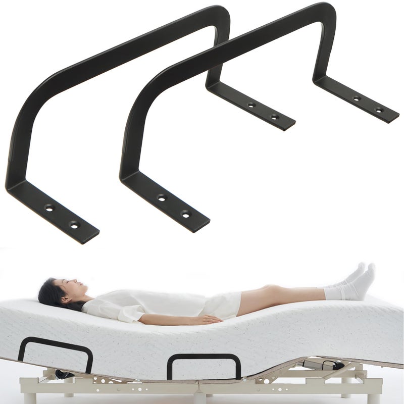 KOXHERO Mattress Retainer Bar Bracket (H3.5) Keeping Mattress from Sliding for Platform Beds Adjustable Bed Rv Mattress Camper Mattress  Black Mattress Slide Stopper Mattress Rails - Image 1