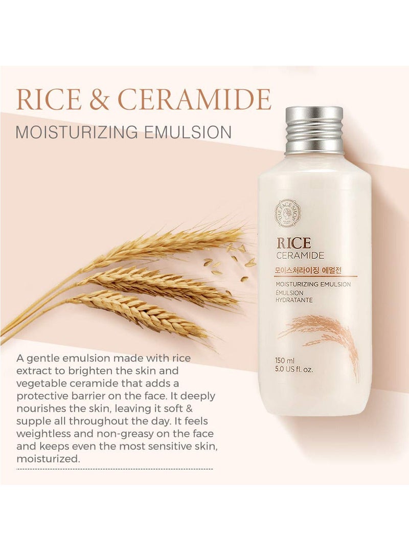 The Face Rice & Ceramide Moisturizer with Rice Extract for Brighten skin Lock moisture for 12 Hours for Soft & Glowing Skin 150ml - Image 4