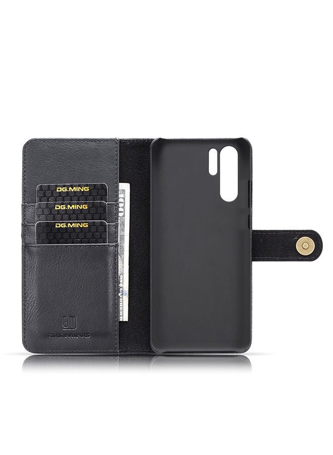 NIBEMINENT Flip Case Cover For Huawei P30 Pro Black - Image 3