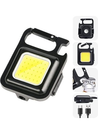 COB Small Flashlights, 800 Lumens Bright Rechargeable Keychain Mini Flashlight 4 Light Modes Portable Pocket Light with Folding Bracket Bottle Opener and Magnet Base 300 Milliampere - pzsku/ZBD2E9B2CC9D72A37B0B9Z/45/1746380232/4cc3cab4-57fa-4f44-ac6d-8b6275b21fc7
