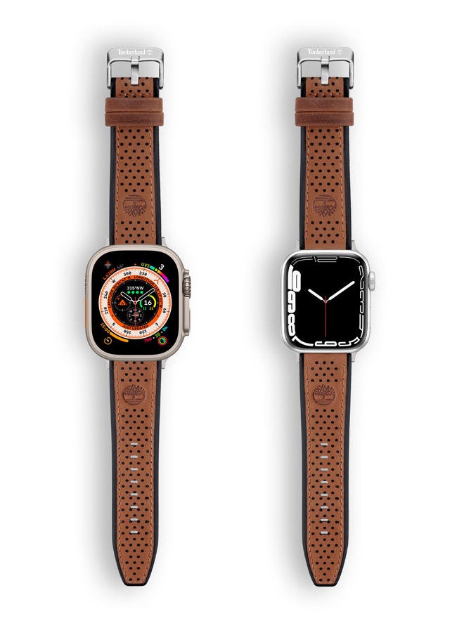 Timberland Timberland Attleboro Brown Leather Unisex Universal Watch Strap 22mm - TDOUS0001806  - Image 4