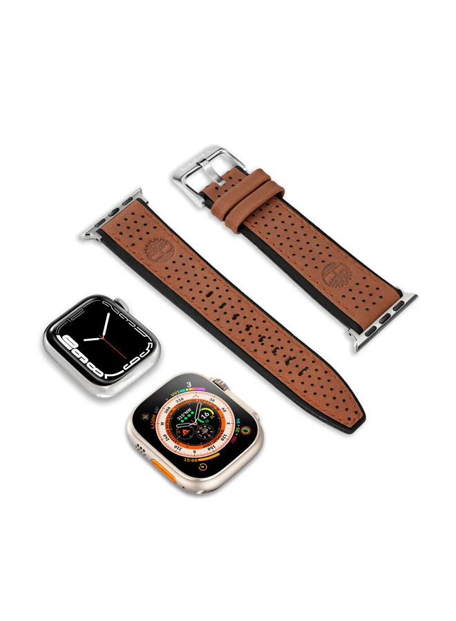 Timberland Timberland Attleboro Brown Leather Unisex Universal Watch Strap 22mm - TDOUS0001806