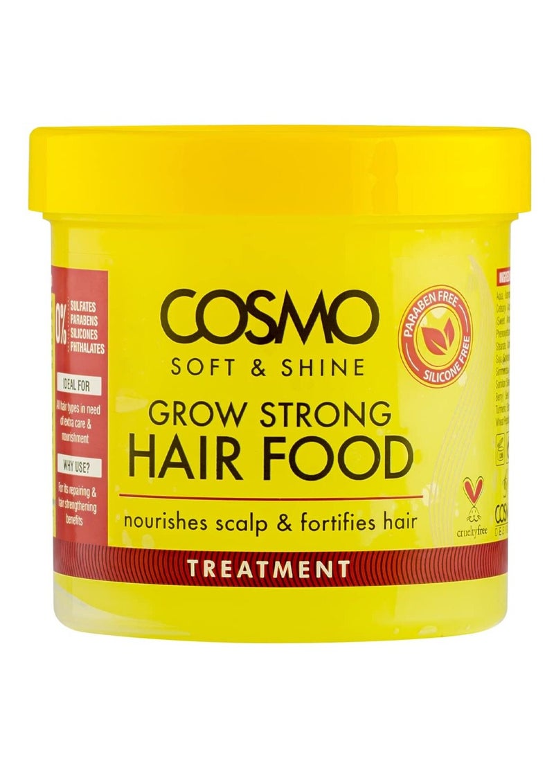 COSMO Cosmo Soft & Shine Grow Strong Hair Food 175g | Nourishes Scalp & Fortifies Hair | Paraben Free | Silicone Free | Specially Formulated With Nourishing Oils | Yellow  - Image 1