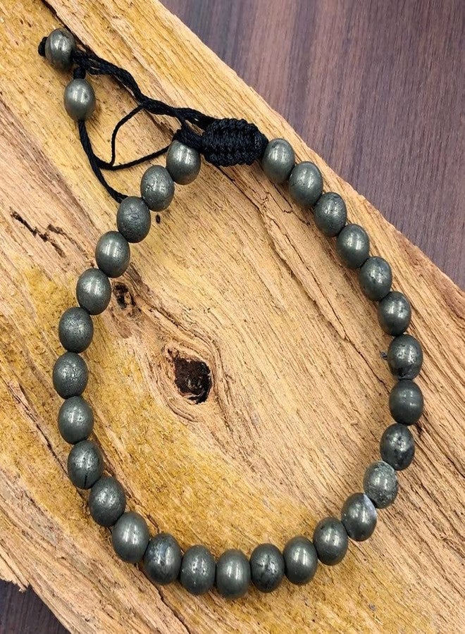 DHYANARSH Original PYRITE Wrist Bracelet - Astronomy Jewelry, AAA Grade, Adjustable Size Thread - Image 4