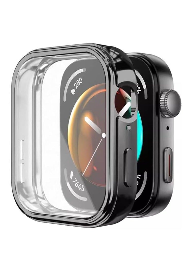 Huawei Fit 3 Protective Case, Flexible TPU for Huawei Fit 3, Scratch-Resistant Protective Cover for Huawei Fit 3, Comprehensive Protection for Smartwatch for Women/Men, Black