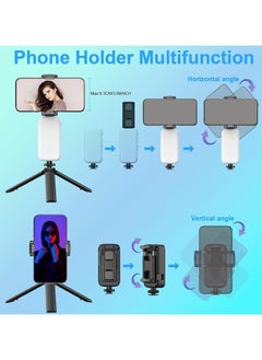 TDOO Portable Rechargeable RGB LED Photography Selfie Light with Front & Back Phone Clip Tripod, Fill Light with Bracket,3 Light Modes, Phone Light for Selfie/Laptop/Camera Light/Video Conference/Makeup  - Image 3