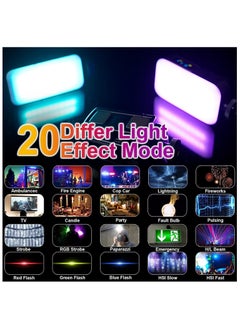 TDOO Portable Rechargeable RGB LED Photography Selfie Light with Front & Back Phone Clip Tripod, Fill Light with Bracket,3 Light Modes, Phone Light for Selfie/Laptop/Camera Light/Video Conference/Makeup  - Image 4