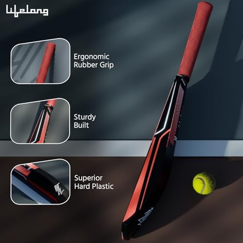 Lifelong Cricket Bat | 28 Inches Plastic Cricket Bat for Soft Tennis Ball | Lightweight Fiber, Hard Plastic, Anti-Slip Grip | Ideal for Kids, Practice, Turf (8-12 yrs) - Image 4