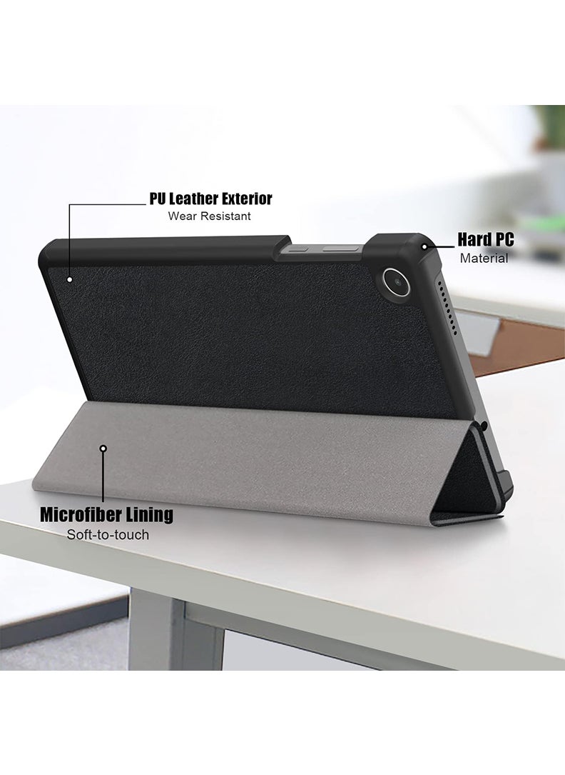 Theodor - Protective Flip Case For Lenovo Tab M8 (4th Gen) - 2023 With Trifold Stand Auto Wake Sleep Shockproof Cover collage 4 - Image 1