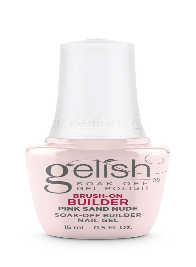 Gelish Brush-On Builder Gel - Professional Soak-Off Gel Polish for Extensions, Overlays, Nail Art - Self-Leveling, HEMA-Free, Vegan, Long-Lasting, UV/LED Curing (Pink Sand Nude, 15mL) - Image 1