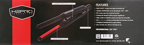 H2Pro Vivace Professional Variable Temperature Ceramic Styling Flat Iron, 4/10 Inch, 2 Pounds - Image 3