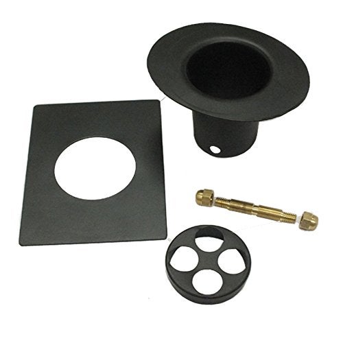 Monarch Rain Chains Monarch Aluminum 3-Piece Rain Chain Installation Kit Black Power Coated - Image 1
